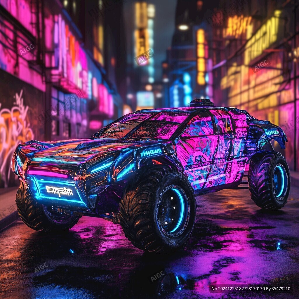 發(fā)光的車酷炫車
