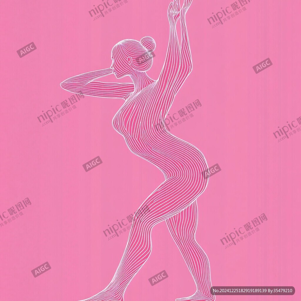 舞蹈美女線條