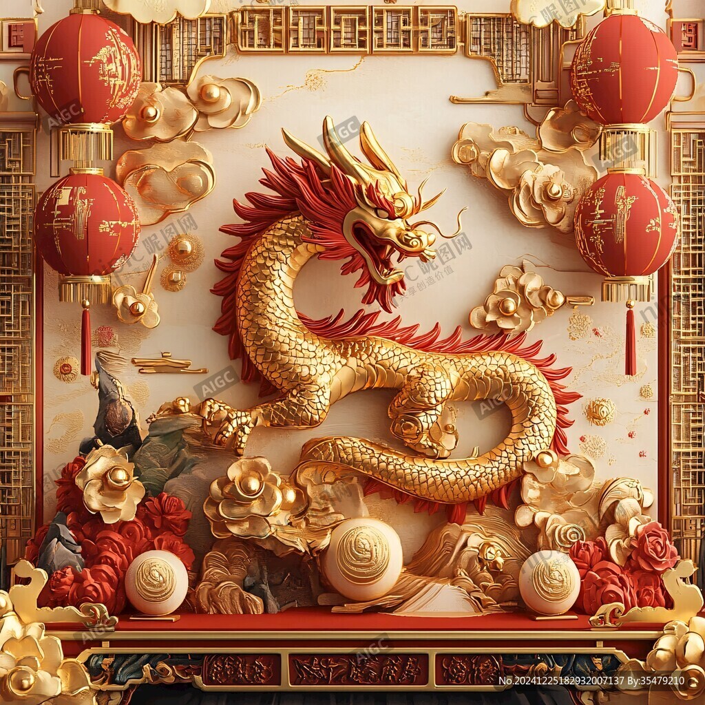 龍年氛圍立體造型