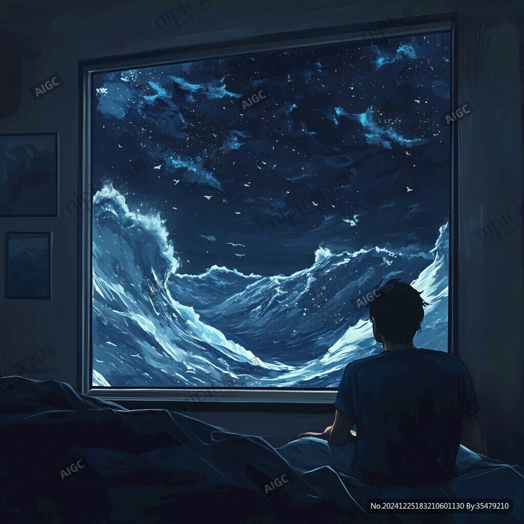 美好的夜晚插畫