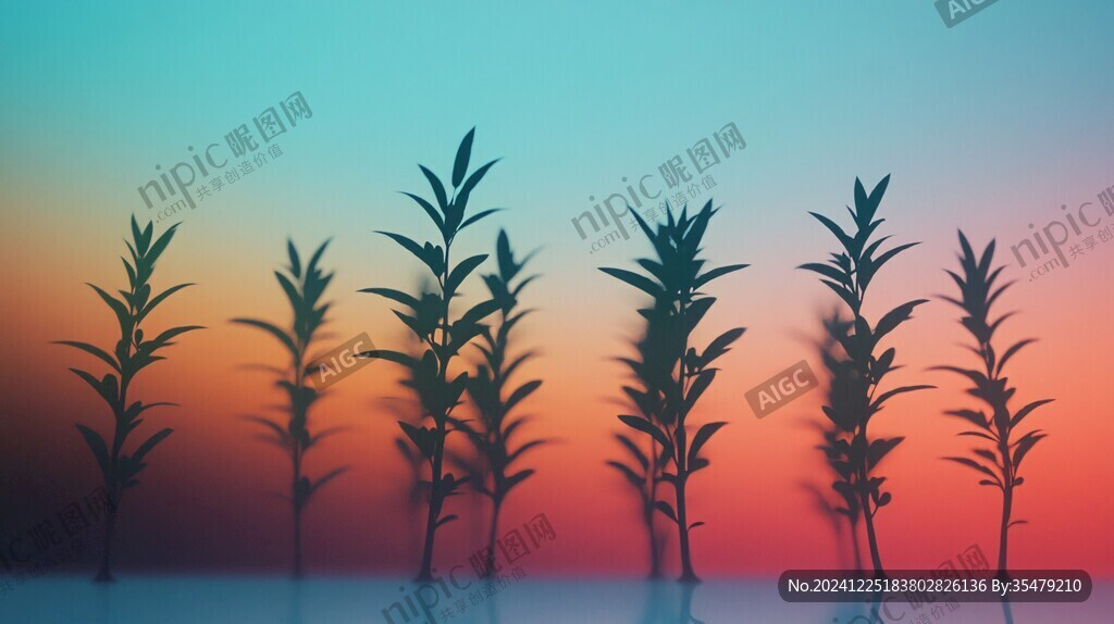 漸變色植物