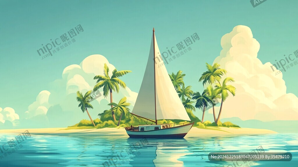 海島插畫