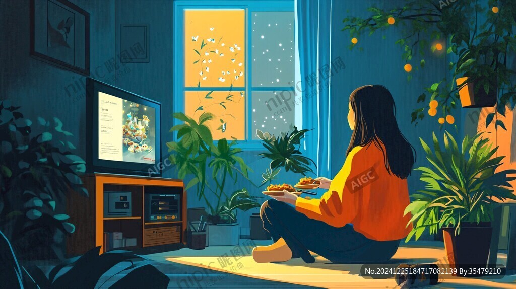 居家場景插畫
