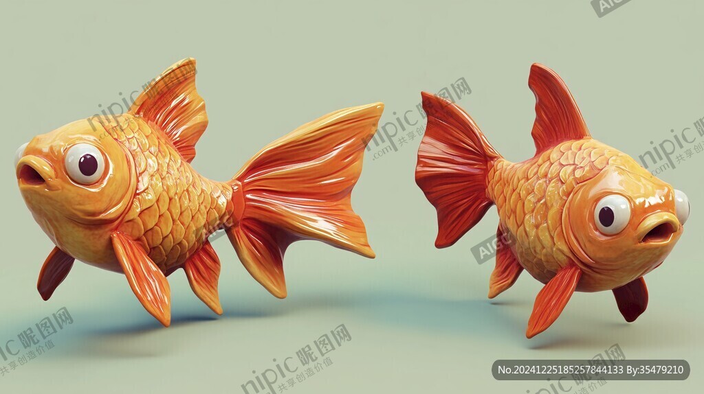 兩只立體的大金魚