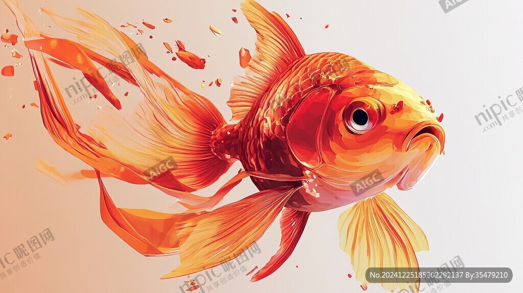 創(chuàng)意金魚潮流插畫