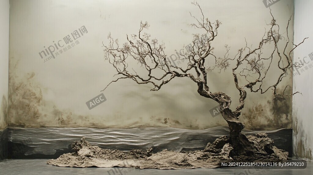 枯枝造景