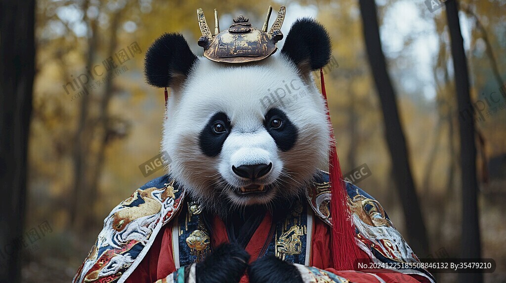 穿漢服的熊貓