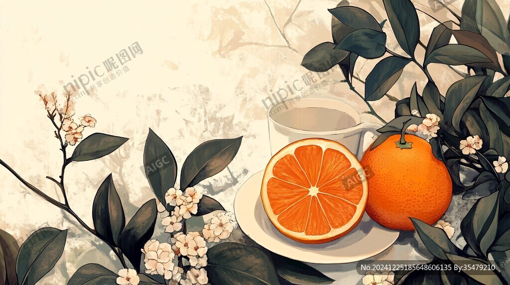 砂糖橘插畫