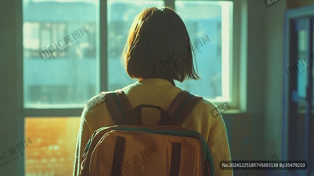 高中生背影