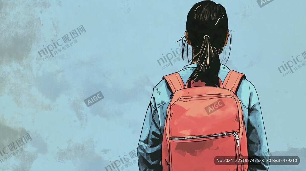 背后的書包