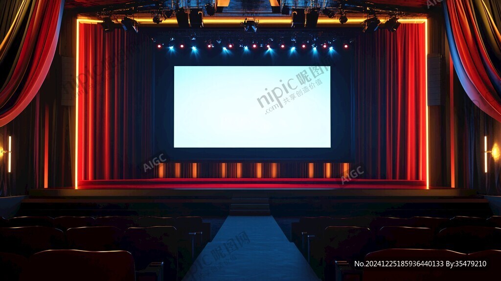 舞臺(tái)電影院表演背景