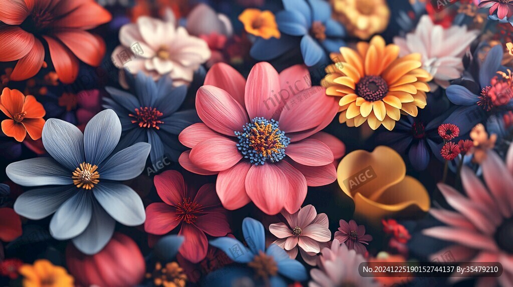 炫彩花朵壁紙