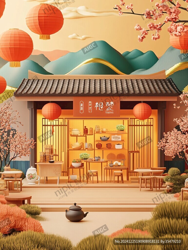 古風(fēng)茶葉店