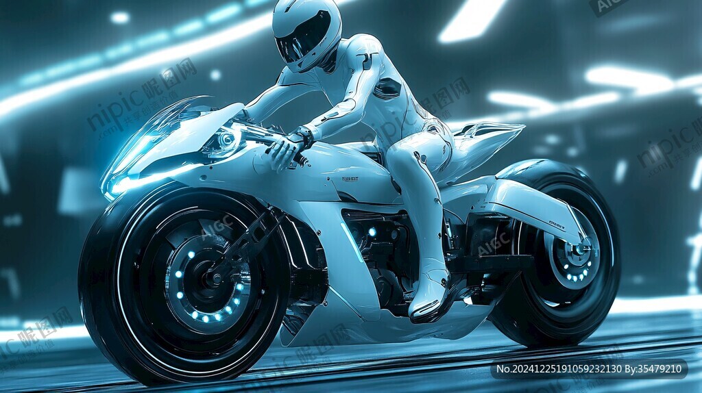 科技感的摩托車