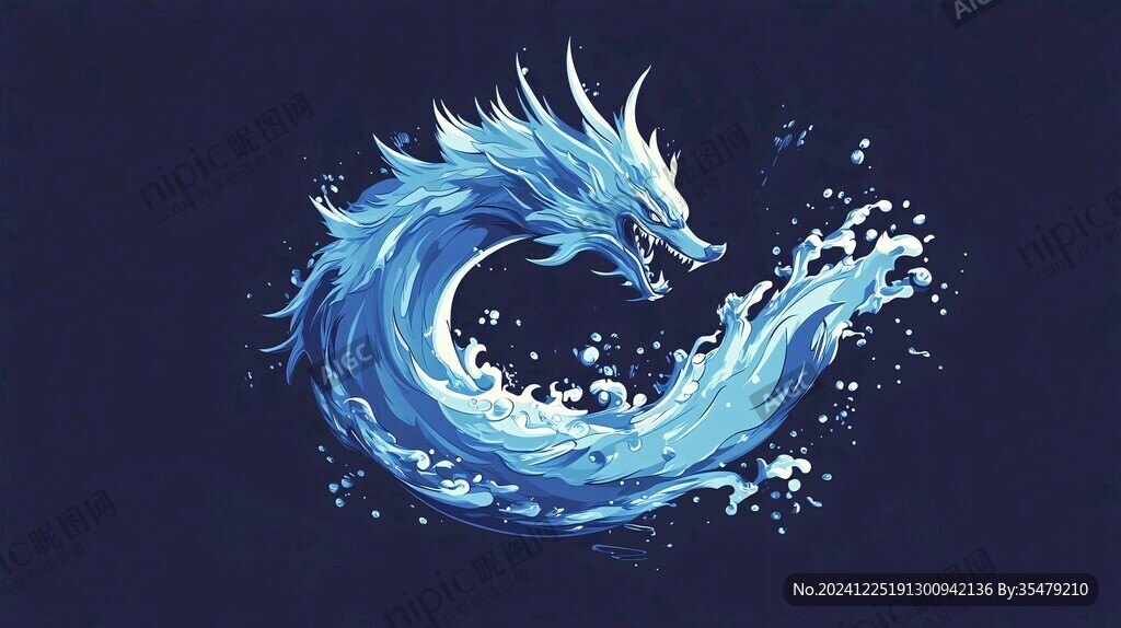 龍吐水壁紙