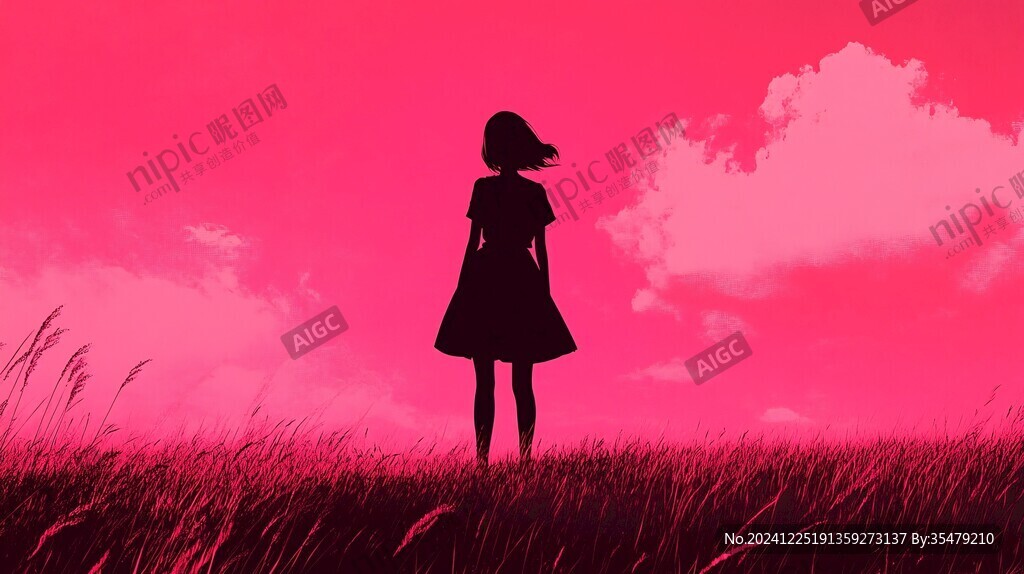 人物粉色治愈系唯美