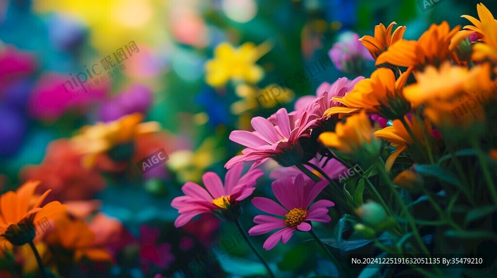 彩色花朵壁紙