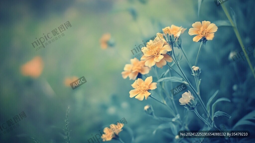 唯美黃秋英背景
