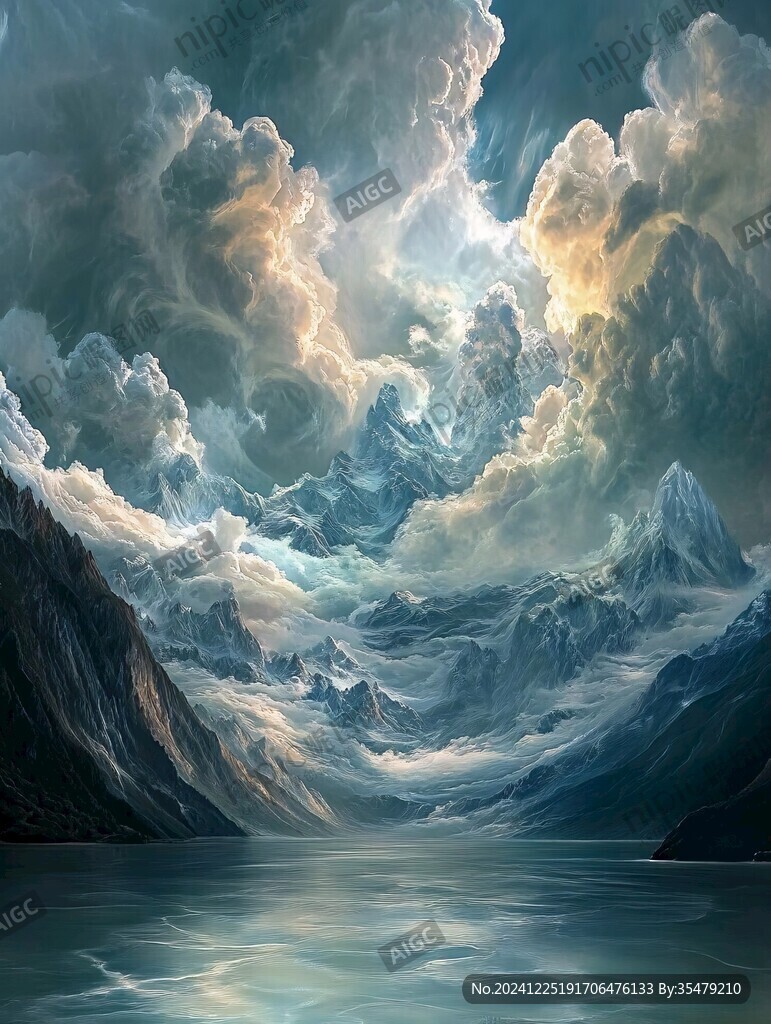 唯美云山風(fēng)景畫
