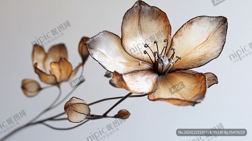 高清背景手工干花