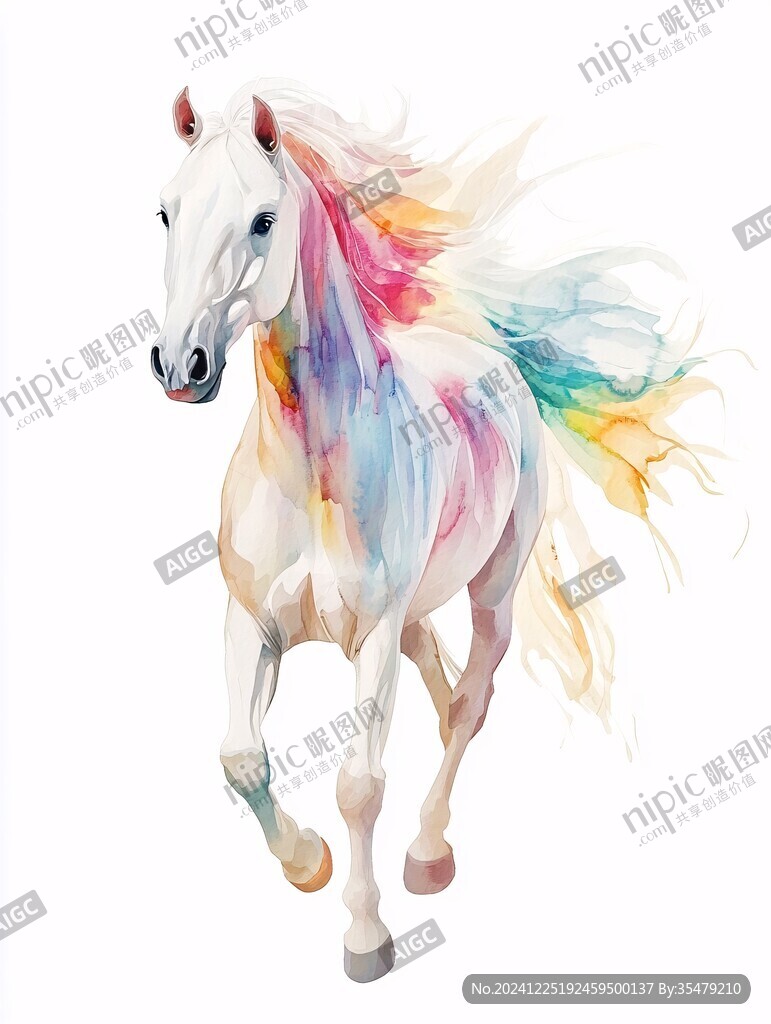 奔馬馬匹彩繪馬
