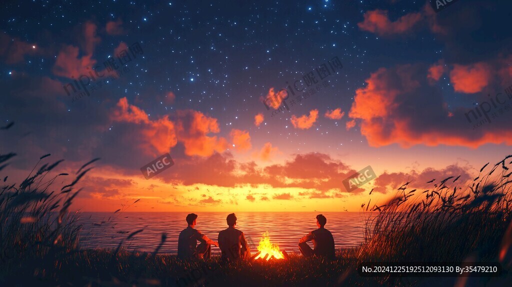 情侶看流星雨