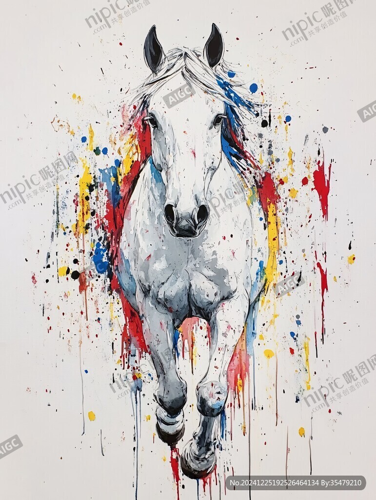 藝術裝飾畫馬