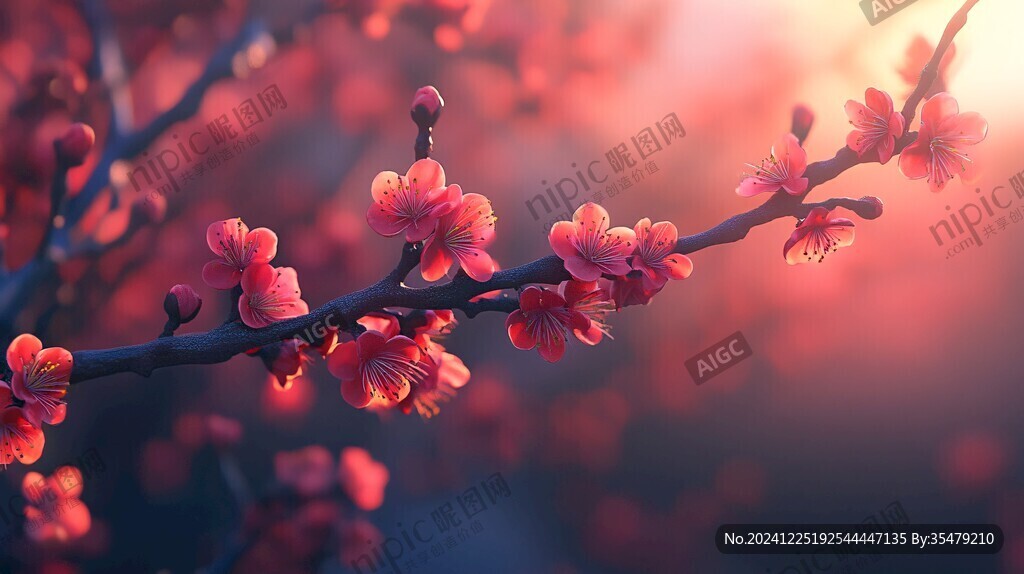 唯美梅枝花