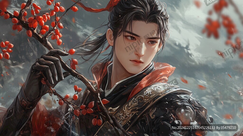 原創(chuàng)手繪古裝美男