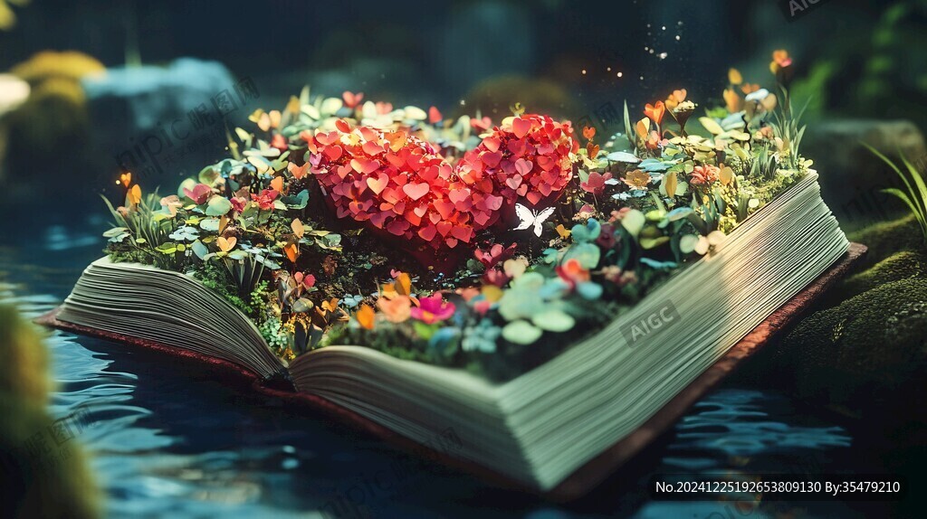 植物書本背景