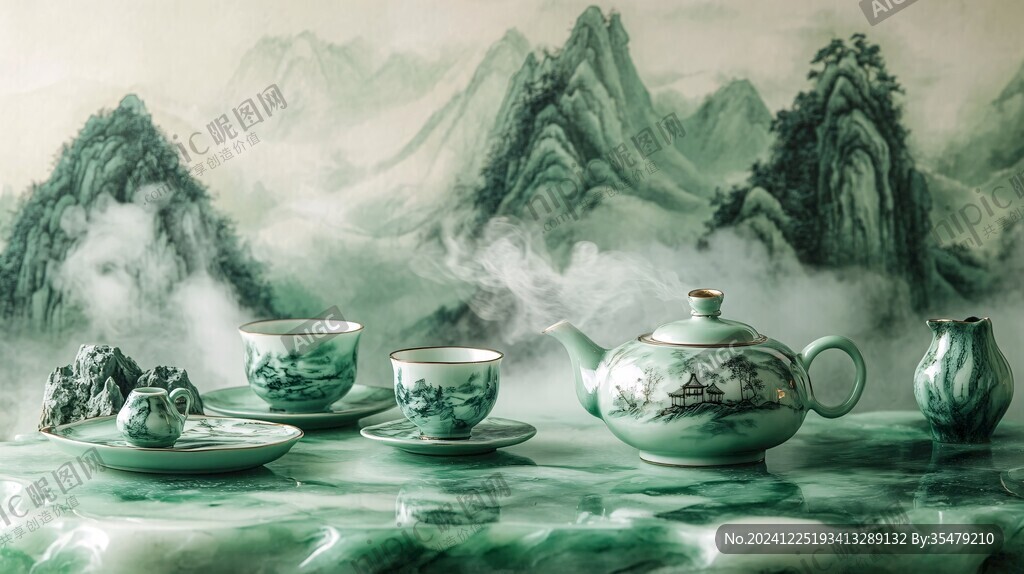 山水茶具