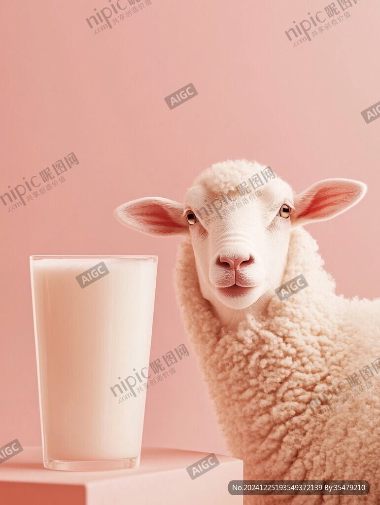 羊喝奶茶