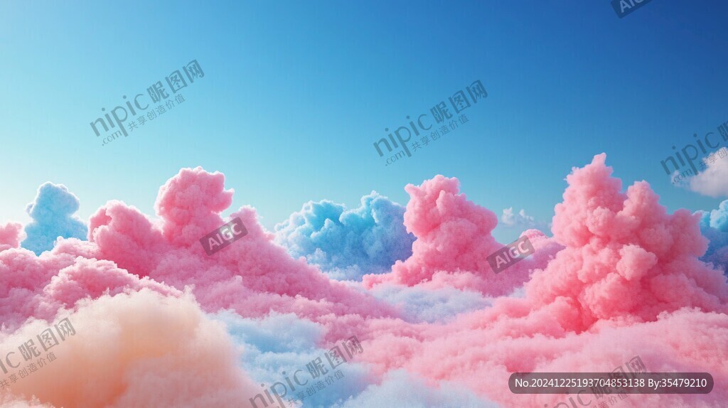 云霧般的粉色虛幻