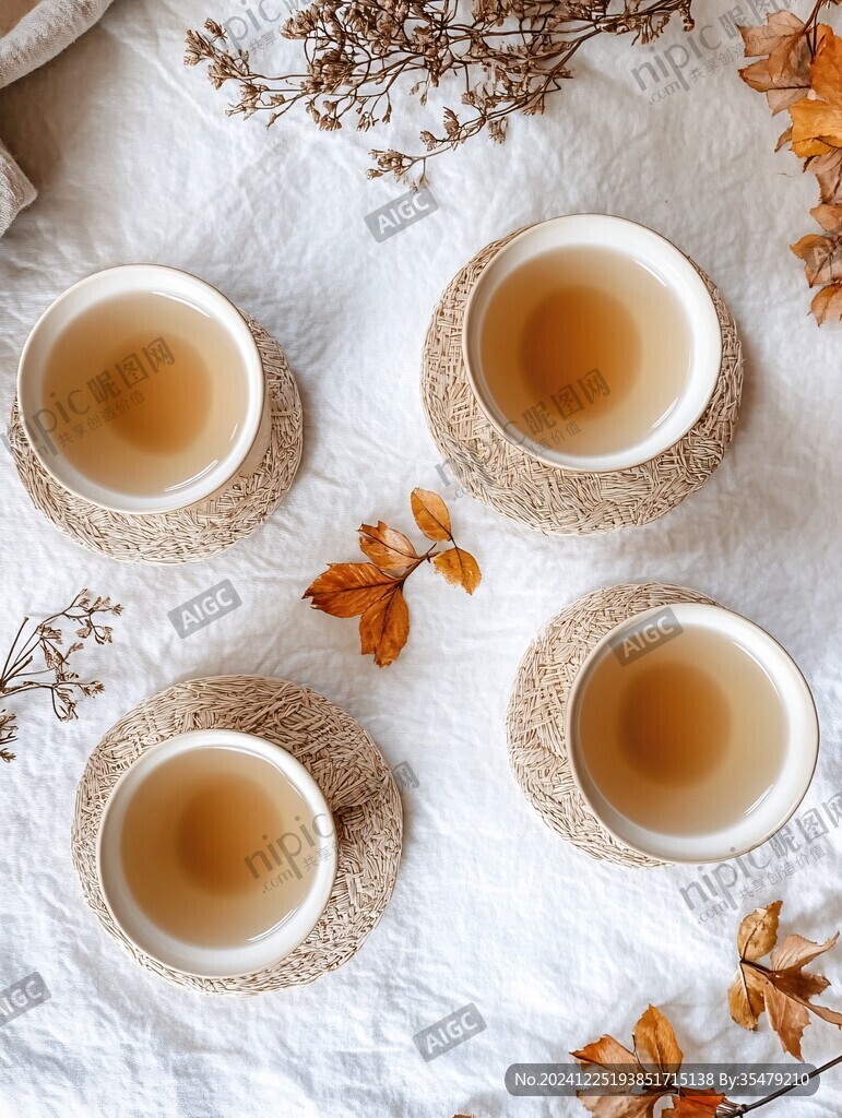 秋天里的茶杯
