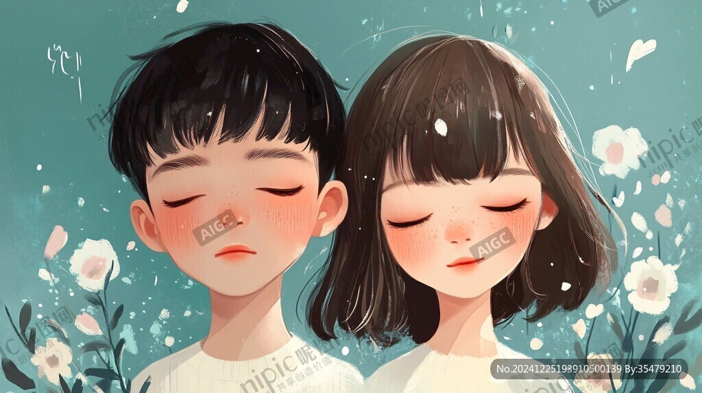 情侶系列插畫