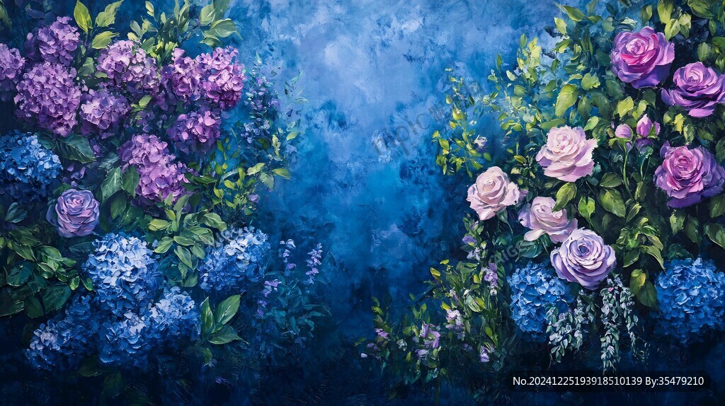 油畫(huà)花卉壁紙