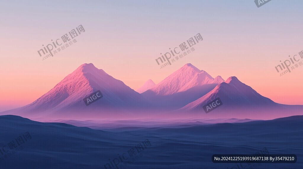 簡(jiǎn)約漸變山峰背景