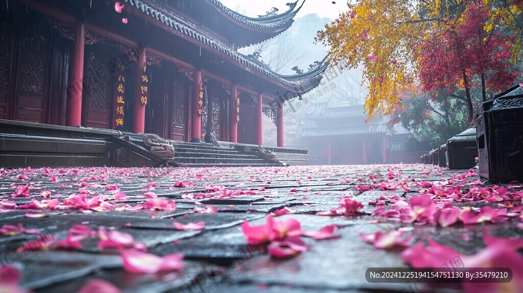 滿地落紅