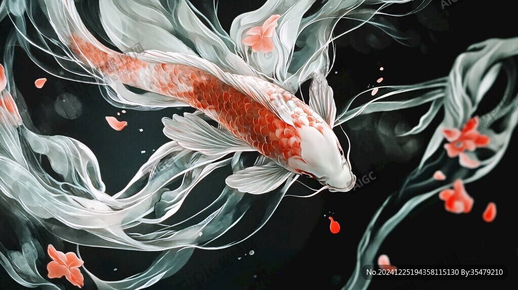 插畫錦鯉