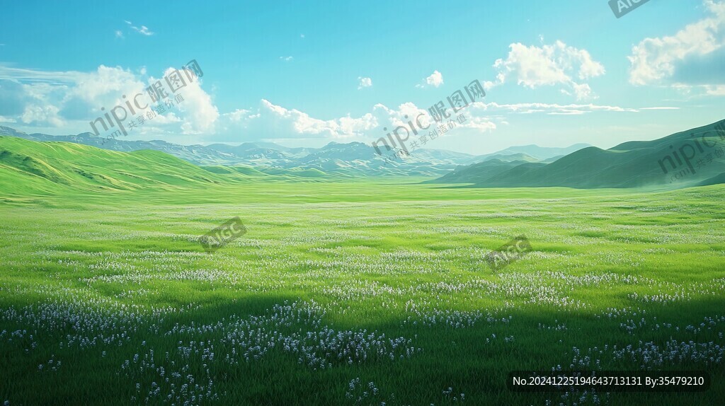 唯美草原背景
