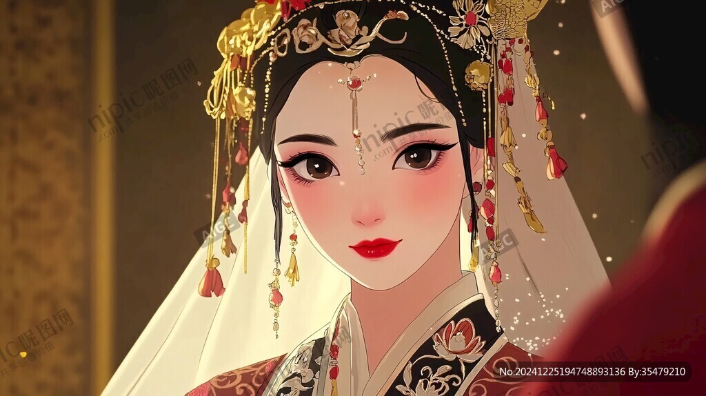 漫畫(huà)中式新娘