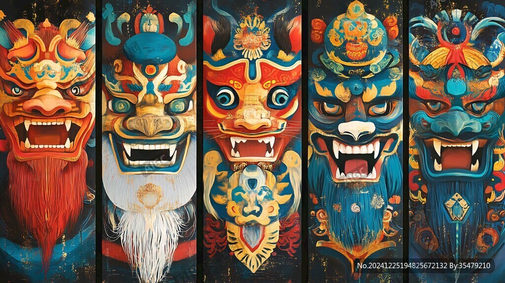 五虎上將臉譜