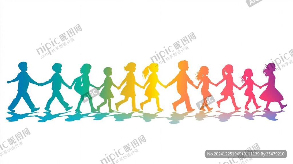 彩跑快樂(lè)慢跑奔跑剪影