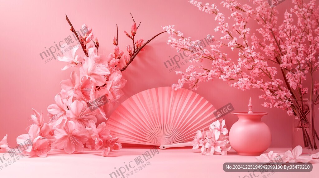 桃花節(jié)氛圍裝飾