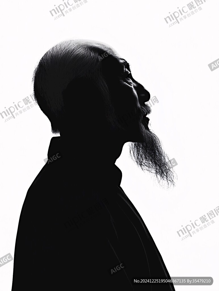 仰頭的人像