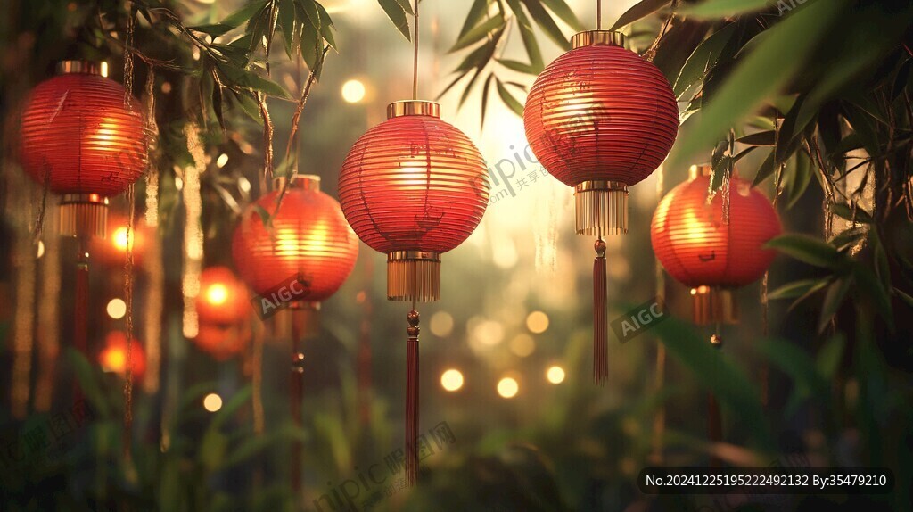 喜慶場景燈籠密布