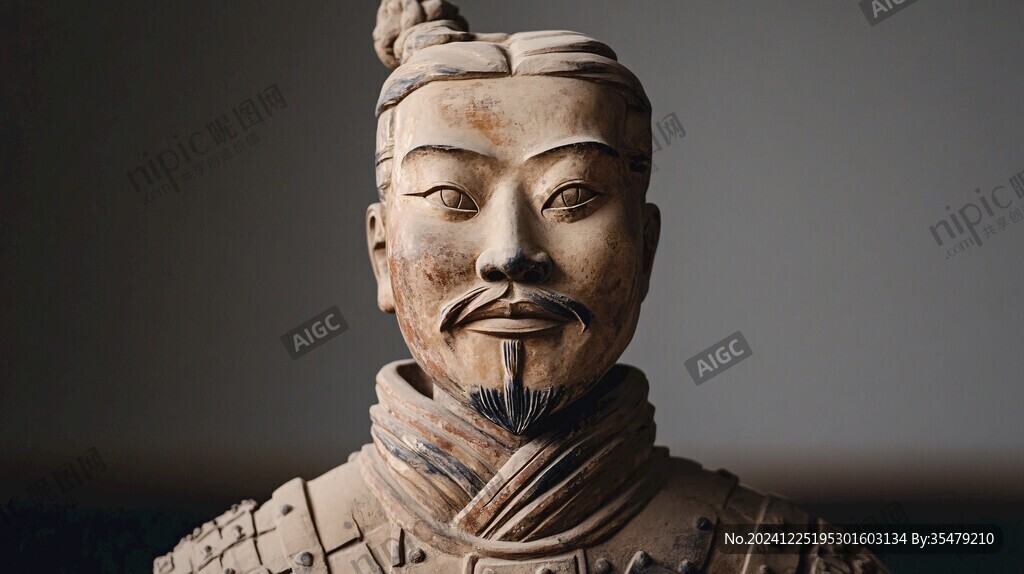 兵馬俑面部特寫