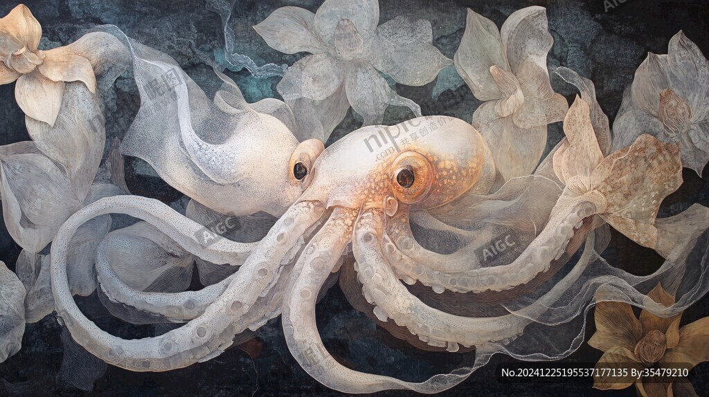章魚立體畫