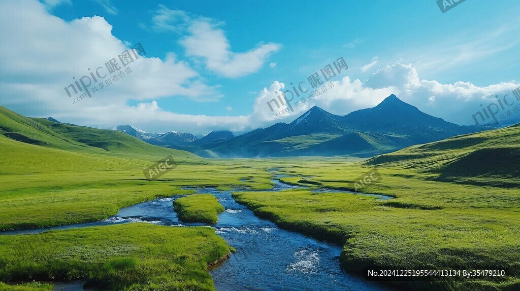 意境山水草原