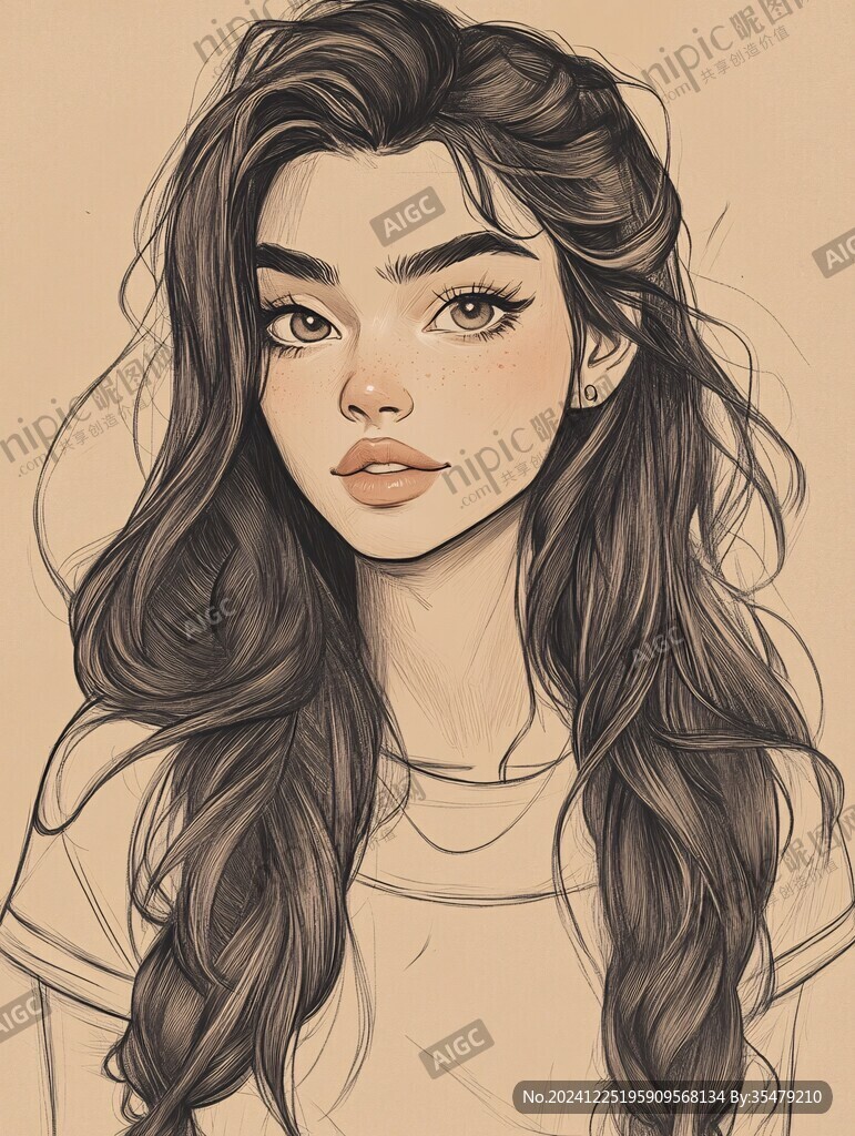 高級感女插畫